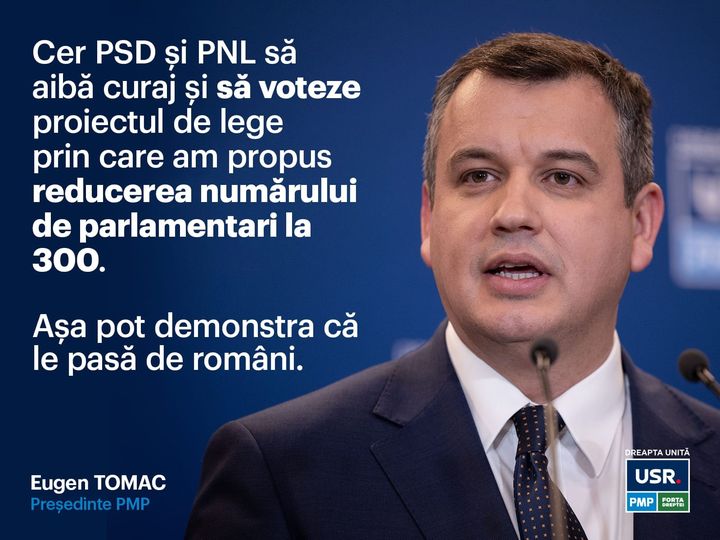 Alianța Dreapta Unită consideră că este nevoie de modificarea legilor electorale pentru alegerea primarilor în două tururi și limitarea numărului de parlamentari la 300.